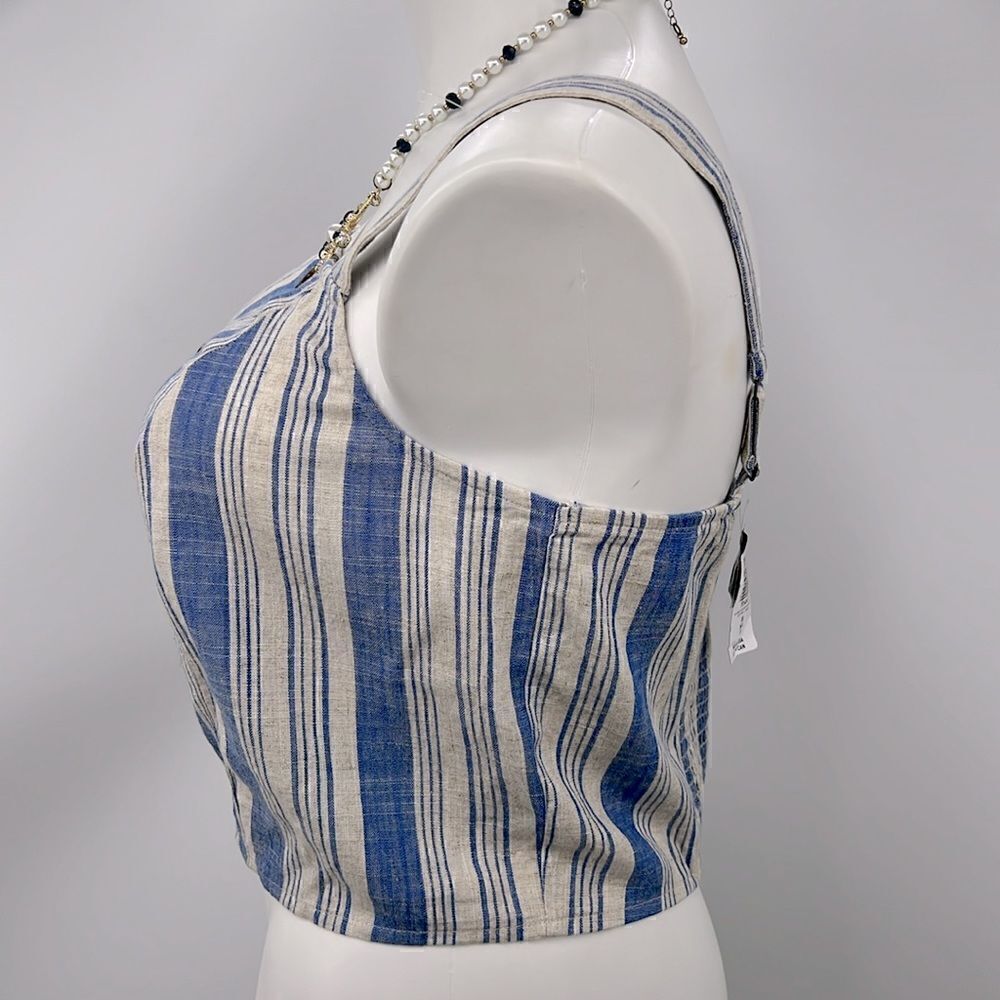 Torrid adjustable strap striped button front cami - Picture 2 of 4